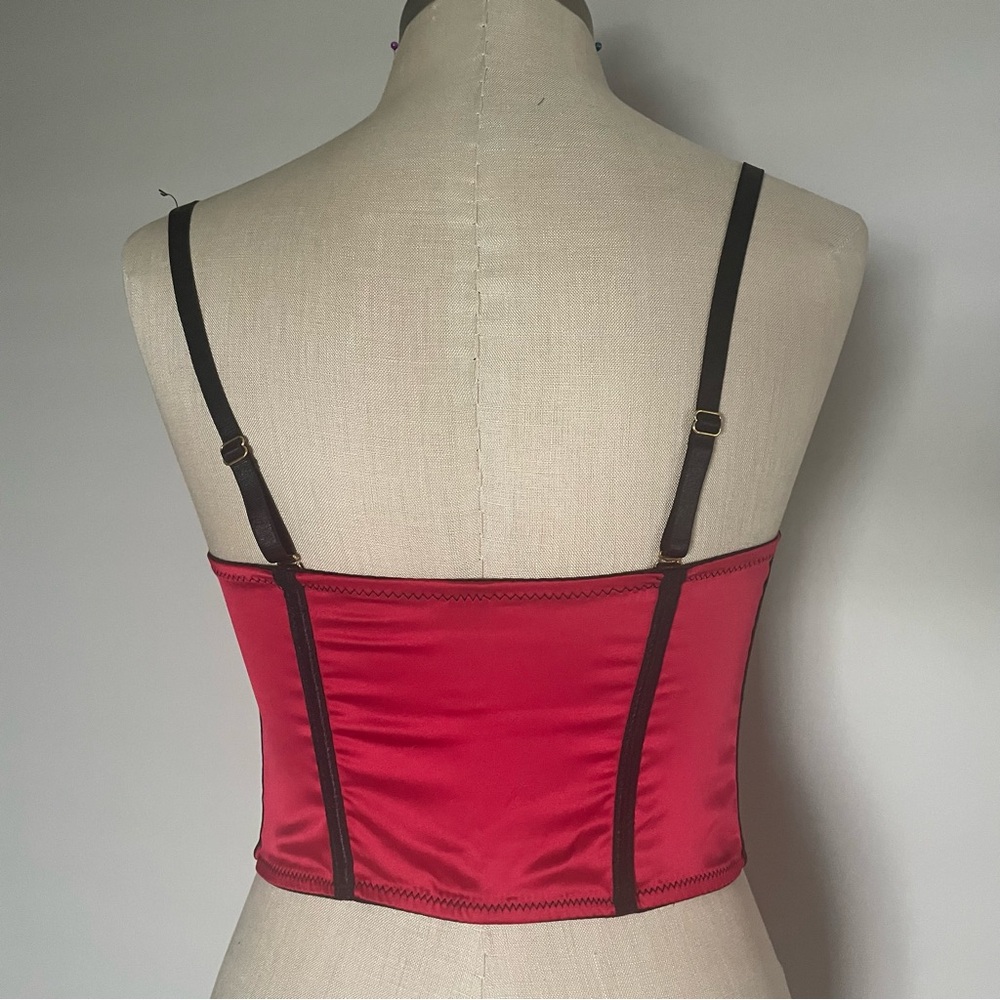 Rachel Roy red and black corset bra size 34C - Picture 3 of 7